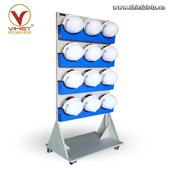 Kệ treo nón bảo hộ lao động 12 cái QT-BBH01-12