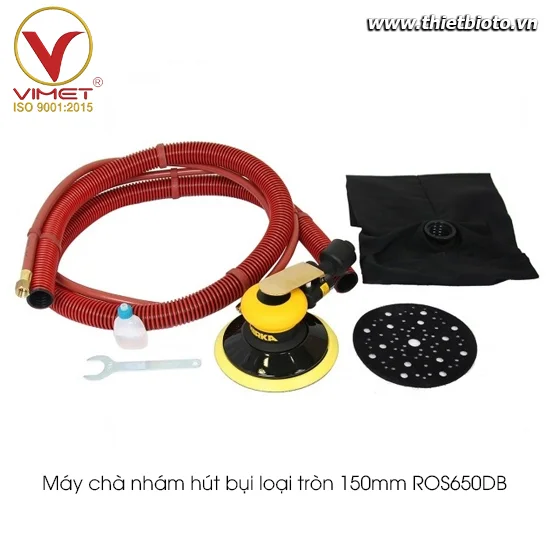 Máy mài hơi tác động kép kiểu tròn có túi hút bụi- ROS650DB -8993200111