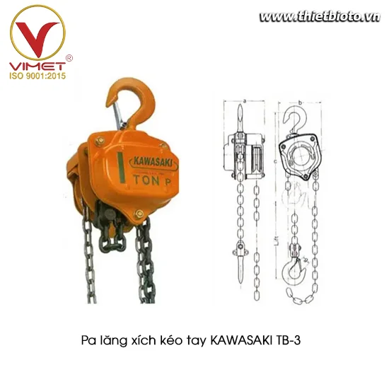 Pa lăng xích kéo tay KAWASAKI TB-3