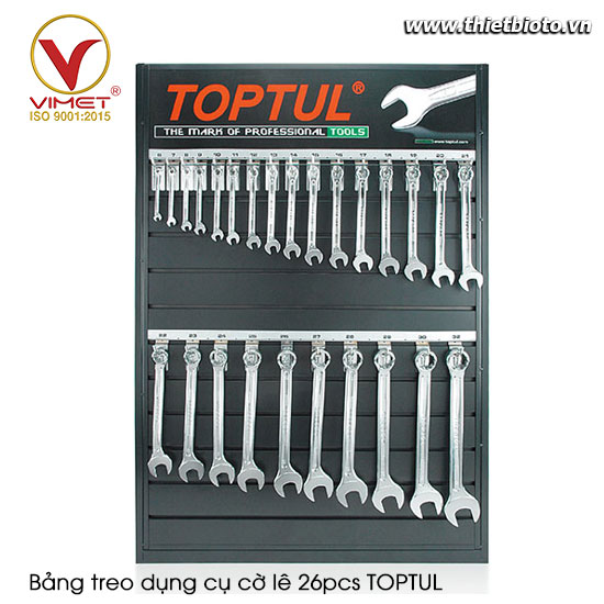 Bảng treo dụng cụ cờ lê 26 chi tiết TOPTUL