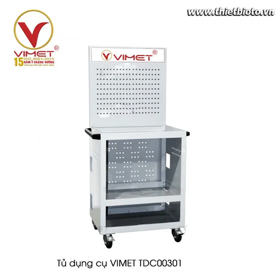 xe đẩy dụng cụ 2 ngăn kèm bảng treo VIMET TDC00301