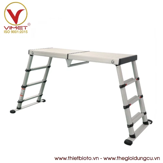 Thang nhôm gấp 1 tầng đồng sơn VIMET TND13306