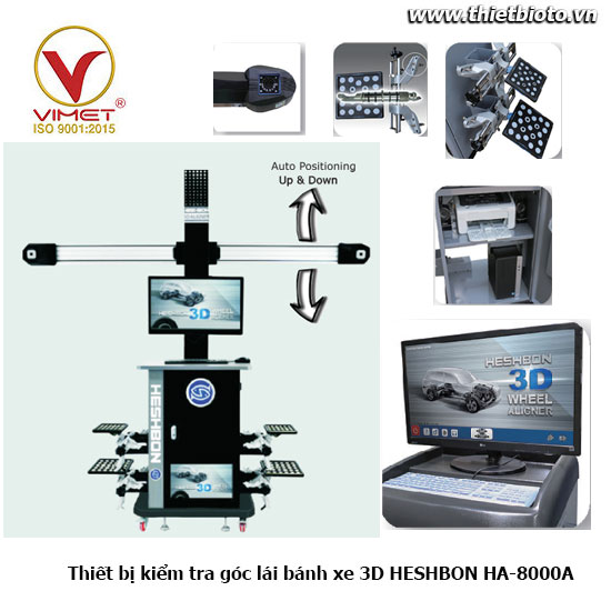 Thiết bị kiểm tra góc lái bánh xe 3D HESHBON HA-8000A