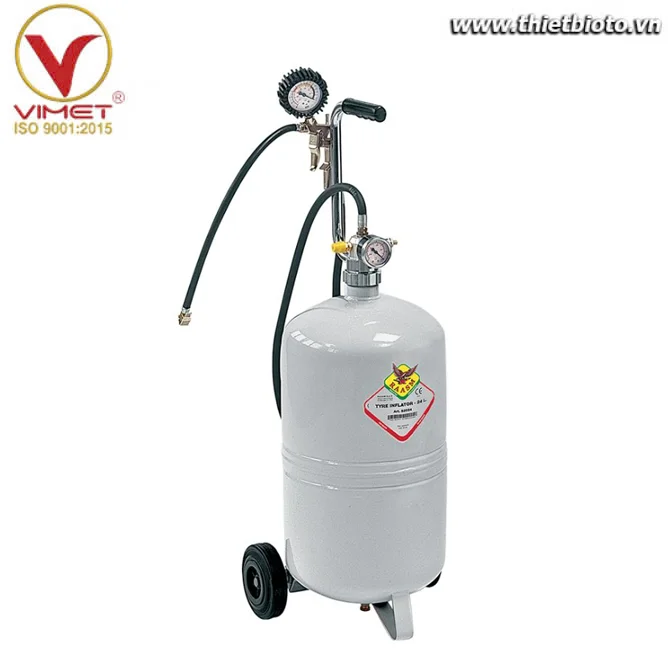 Thiết bị bơm lốp xe di động có bình chứa khí 24 lít Raasm 53024