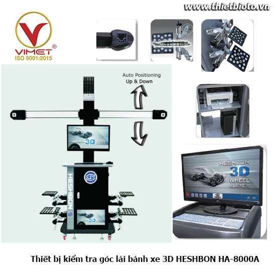 Thiết bị kiểm tra góc lái bánh xe 3D HESHBON HA-8000A