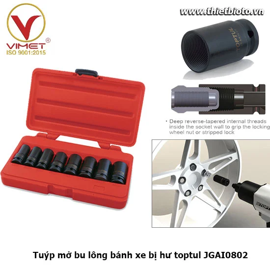 Tuýp mở bu lông bánh xe bị hư toptul JGAI0802