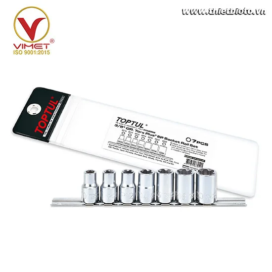 Vỉ đầu tuýp Torx Plus® EP 3/8" 7pcs TOPTUL GAAG0706