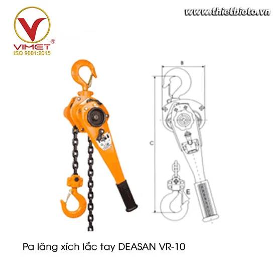 Pa lăng xích lắc tay DEASAN VR-10