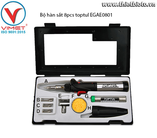 Bộ dụng cụ hàn chì 8pcs toptul EGAE0801