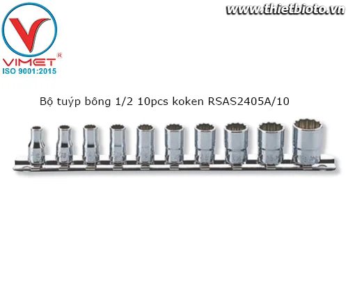 Bộ tuýp bông 1/2 10pcs koken RSAS2405A/10