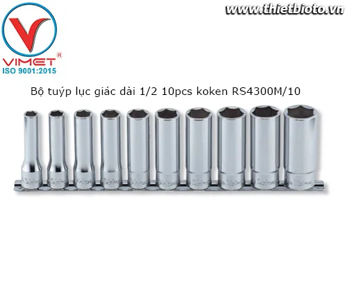 Bộ tuýp lục giác dài 1/2 10pcs koken RS4300M/10