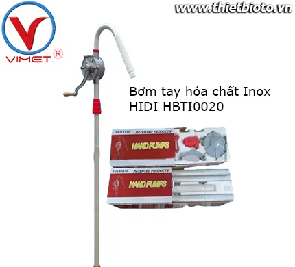 Bơm tay hóa chất bằng inox HIDI HBTI0020