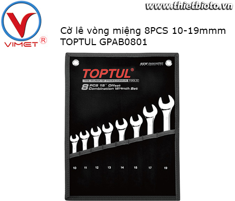 Bộ cờ lê vòng miệng 8PCS Toptul GPAB0801(ngưng sản xuất)