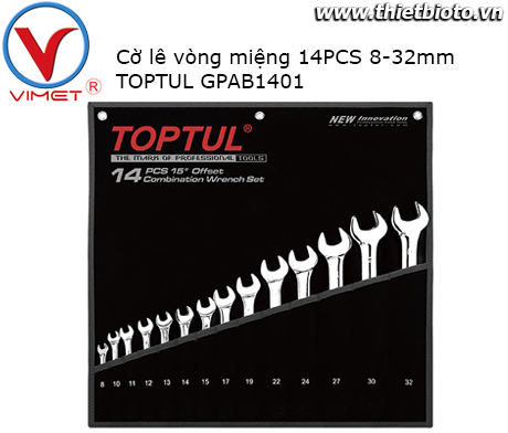 Bộ cờ lê vòng miệng 14PCS TOPTUL GPAB1401 (ngưng sản xuất)