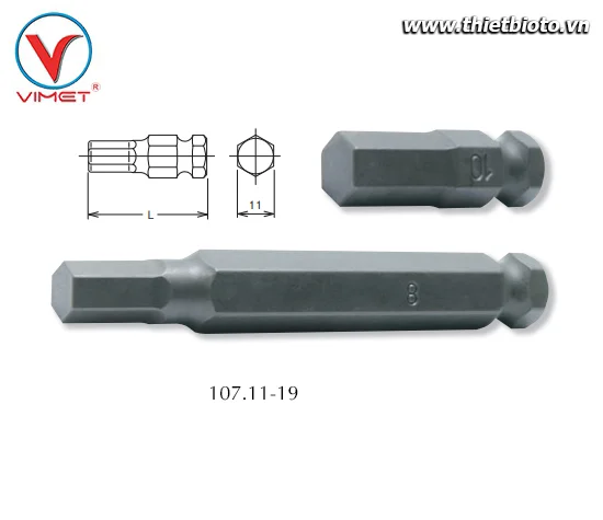 Đầu khẩu lục giác 19mm Koken 107.11-19