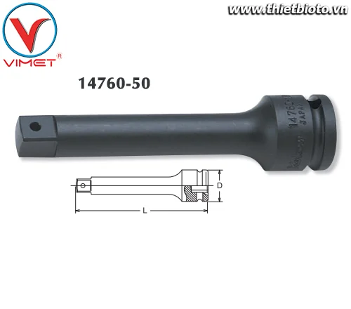 Đầu nối lục giác 50mm Koken 14760-50