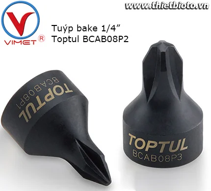 Đầu tuýp bake đặc 1/4" Toptul BCAB08P2