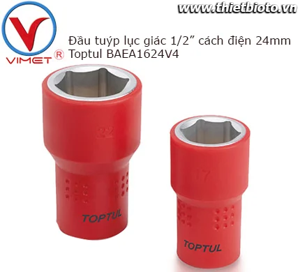 Đầu tuýp lục giác 1/2" cách điện Toptul BAEA1624V4