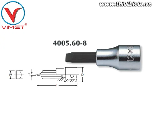 Đầu tuýp mũi dẹt 8mm Koken 4005.60-8