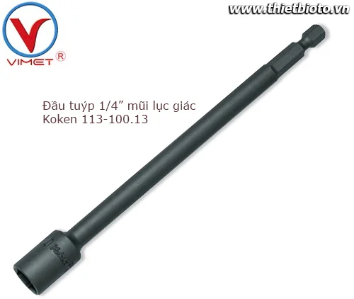 Đầu tuýp mũi lục giác 1/4" Koken 113.100-13