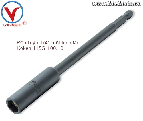 Đầu tuýp mũi lục giác 1/4" Koken 115G.100-10