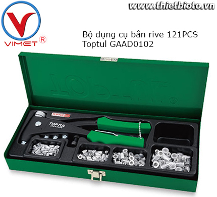 Dụng cụ bắn rive 121 chi tiết Toptul GAAD0102