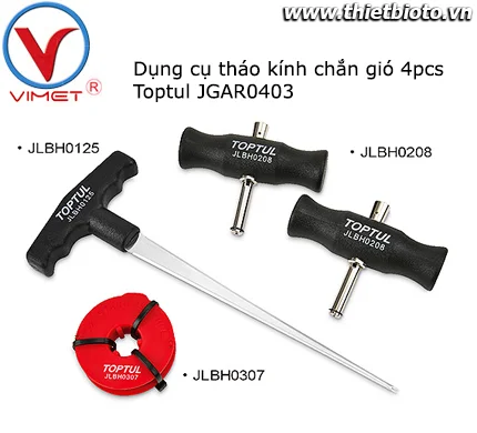 Bộ dụng cụ tháo kính chắn gió 4pcs Toptul JGAR0403