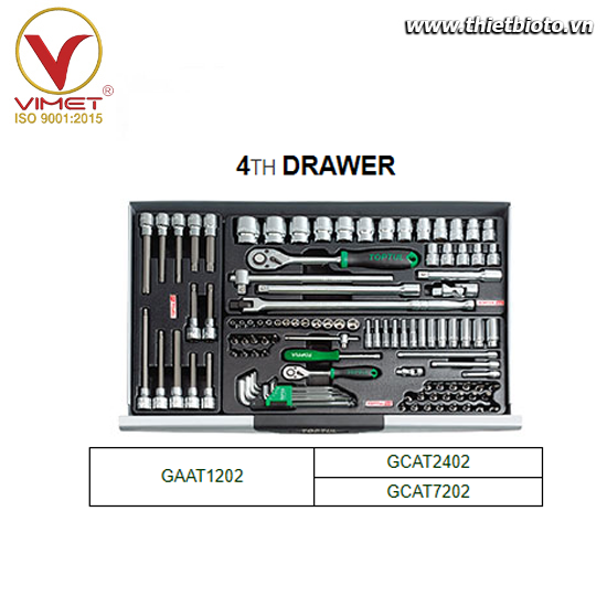 Tủ đồ nghề 7 ngăn Toptul 227 PCS TOPTUL GCAJ0012 - ảnh thực tế 4