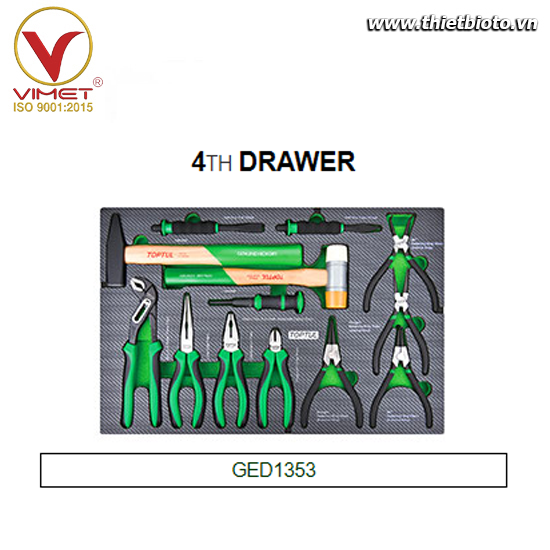 Tủ dụng cụ sửa chữa 7 ngăn 213 chi tiết TOPTUL GE-21322 - ảnh thực tế 4