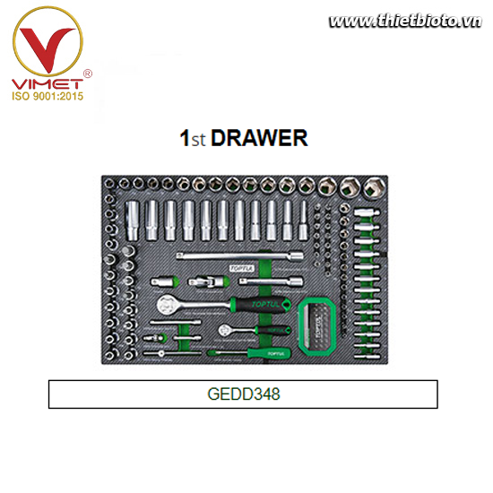 Tủ dụng cụ 7 ngăn 213 chi tiết TOPTUL GE-21351 - ảnh thực tế 2