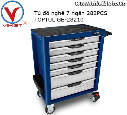 Tủ dụng cụ đồ nghề 7 ngăn 282 chi tiết TOPTUL GE-28210