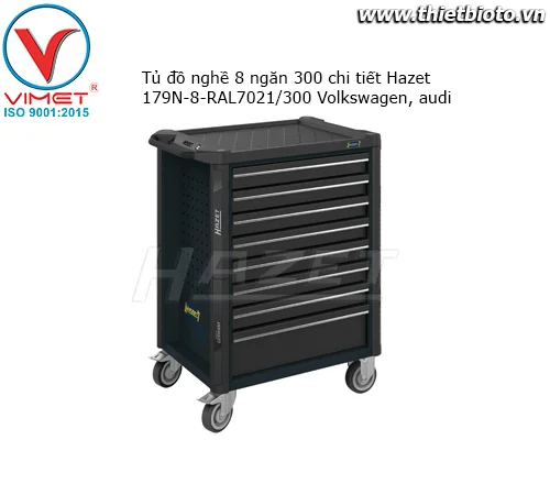 Tủ đồ nghề 8 ngăn 300 chi tiết Hazet 179N-8-RAL7021/300 Volkswagen, audi