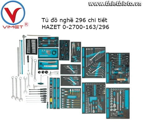 Tủ dụng cụ 296 chi tiết Hazet 0-2700-163/296
