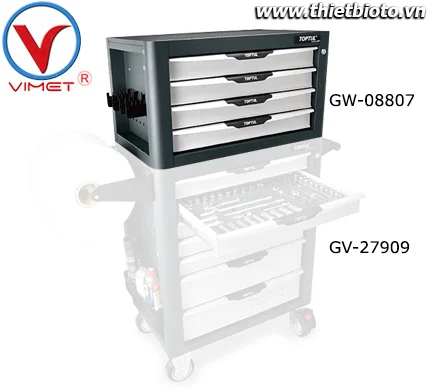 Tủ dụng cụ đồ nghề 4 ngăn 88 chi tiết TOPTUL GW-08807