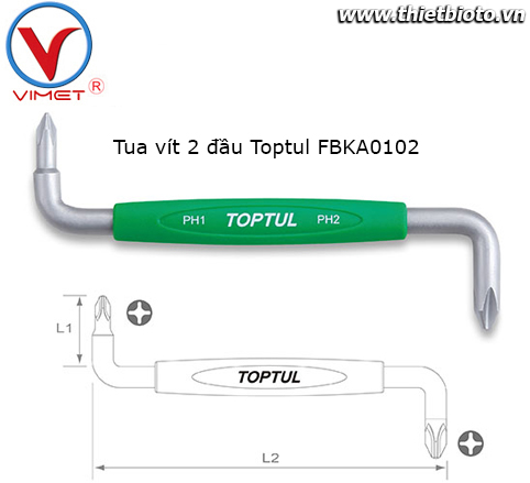 Tua vít bake 2 đầu Toptul FBKA0102