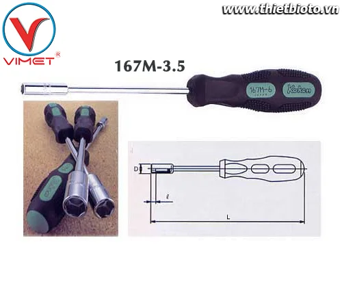 Tua vít đầu tuýp 3.5mm Koken 167M-3.5