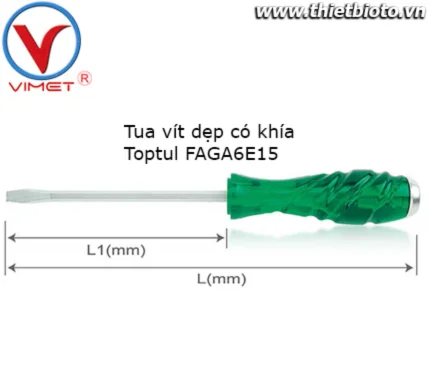 Tua vít dẹp có khía FAGA6E15