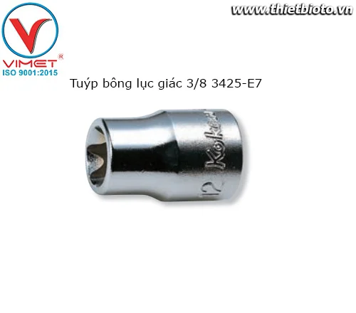 Tuýp bông lục giác 3/8 3425-E7