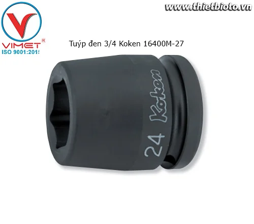Tuýp đen 3/4 Koken 16400M-27