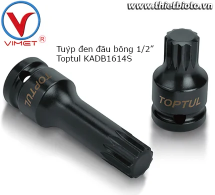 Tuýp đen đầu bông 1/2" Toptul KADB1614S