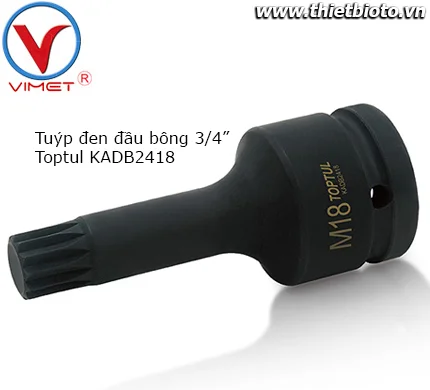 Tuýp đen đầu bông 3/4" Toptul KADB2418