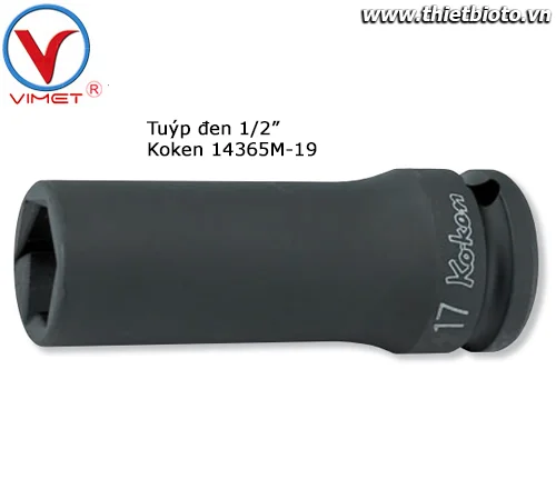 Tuýp đen 1/2" Koken 14365M-19