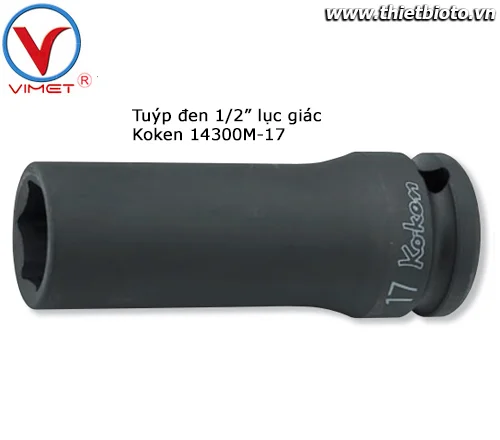 Tuýp đen 1/2" đầu lục giác 14300M-17