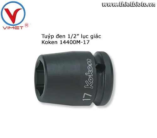 Tuýp đen 1/2" lục giác Koken 14400M-17