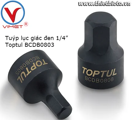 Tuýp đen lục giác 1/4" Toptul BCDB0803