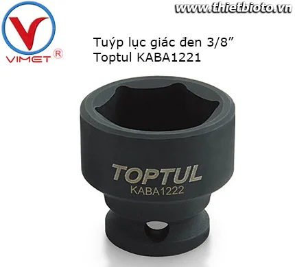 Tuýp lục giác đen 3/8" Toptul KABA1221