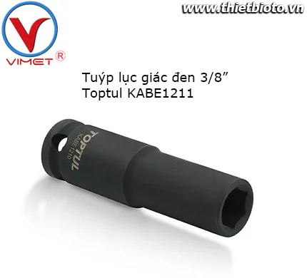 Tuýp lục giác đen 3/8" Toptul KABE1211