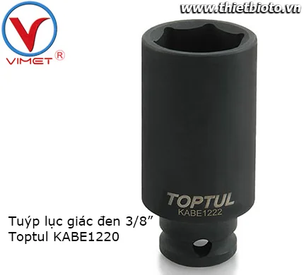 Tuýp lục giác đen 3/8" Toptul KABE1220