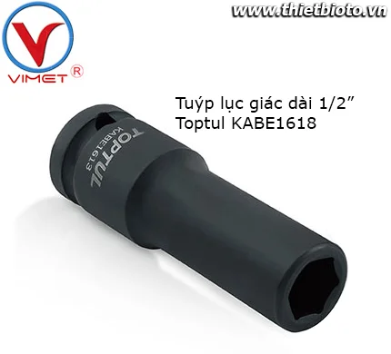 Tuýp lục giác đen 1/2" Toptul KABE1618