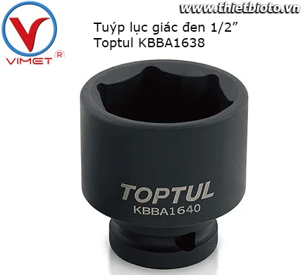 Tuýp đen lục giác 1/2" Toptul KBBA1638